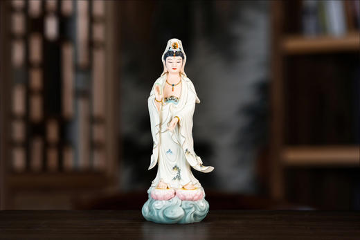 19寸站立观音菩萨陶瓷摆件 商品图1