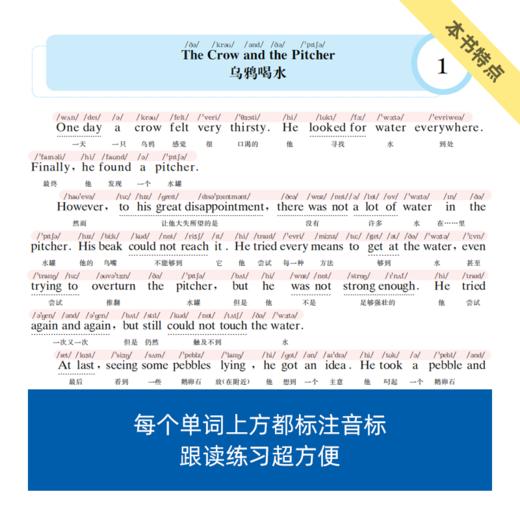 伊索寓言 童话故事 小王子 短篇小说 音标版 来川英文原著分级 双语阅读 中小学生必读书目 商品图8