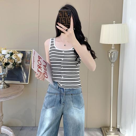 【100元3件】小香风条纹纽扣背心外穿内搭背心【FF25501】 商品图2