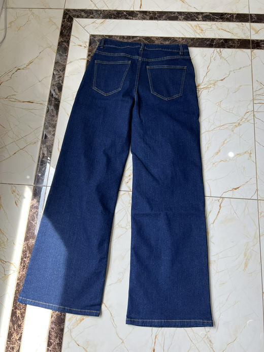 331-3 独家圆正 小禾 植物染 湛蓝色 中腰小直筒 牛仔裤 167/134穿29码刚好 商品图11