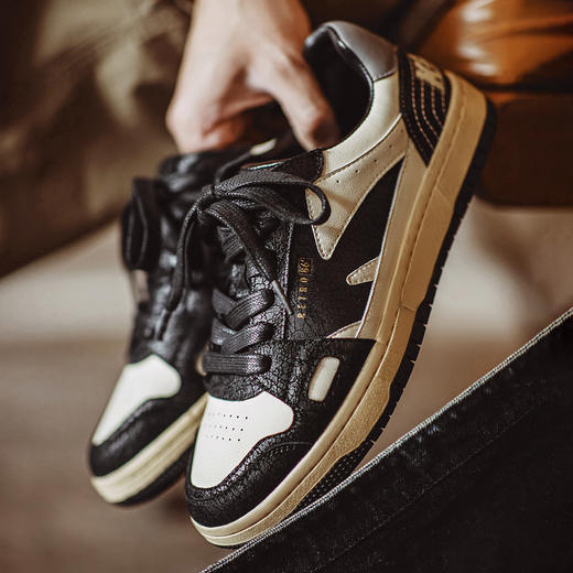 马登2025新款复古滑板鞋男士软底低帮小众潮流百搭春夏季休闲鞋子 商品图0