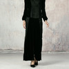 吉祥衣家新中式国风夏新款高端气质显瘦修身黑色女装寒雪未消裤子 商品缩略图1