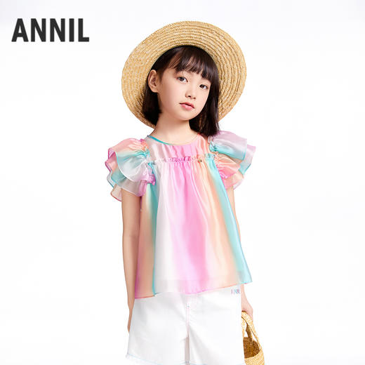 【实体店同款】女童短袖上衣夏季新款安奈儿童装AG521669 商品图0