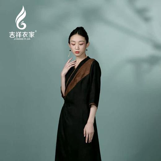 吉祥衣家中国风新中式复古女装2025新款春夏款女装花木深深连衣裙 商品图2