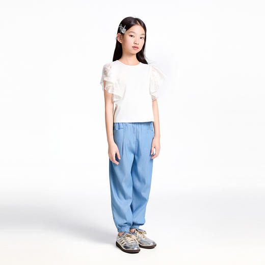 【实体店同款】女童SORONA凉感短袖上衣夏季新款安奈儿童装AG521664 商品图5