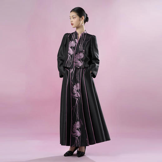 吉祥衣家2025春夏新款轻奢新中式国风马面裙裙灼灼芙蕖女装半裙 商品图0