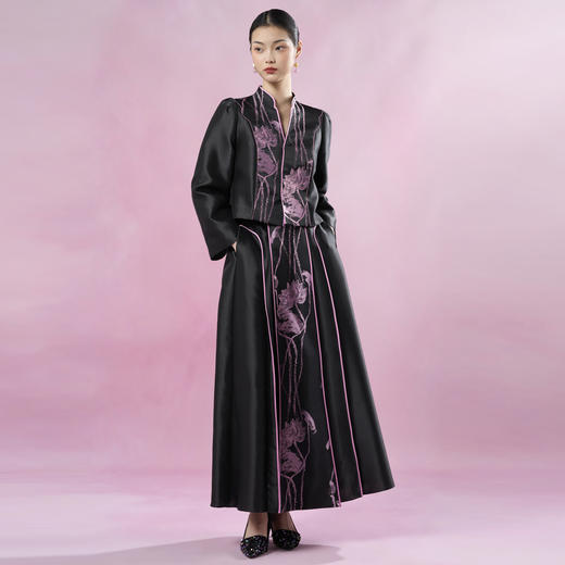 吉祥衣家气质高端新中式复古国风高级感短款长袖女装花生池泽外套 商品图0