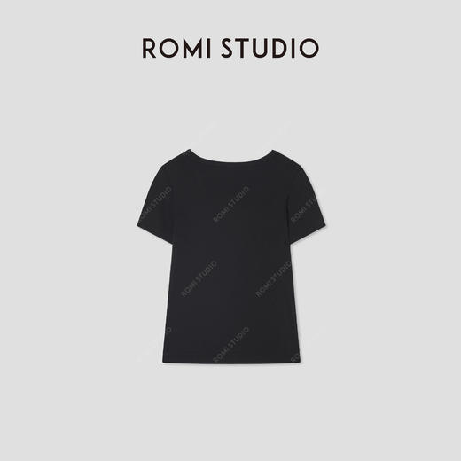 ROMI STUDIO“肤感至上”莫代尔桑蚕丝轻柔高弹短袖T恤 RWCSSY1992(现货) 商品图1
