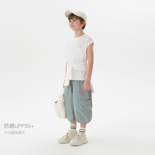 【速干防晒】马克珍妮男女童运动背心儿童无袖上衣夏装新款550553 商品图2