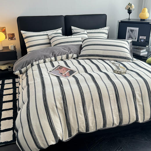 自然醒A类40支全棉提花四件套纯棉100简川星辰男孩被套宿舍床单三件套床品床笠JY 商品图3