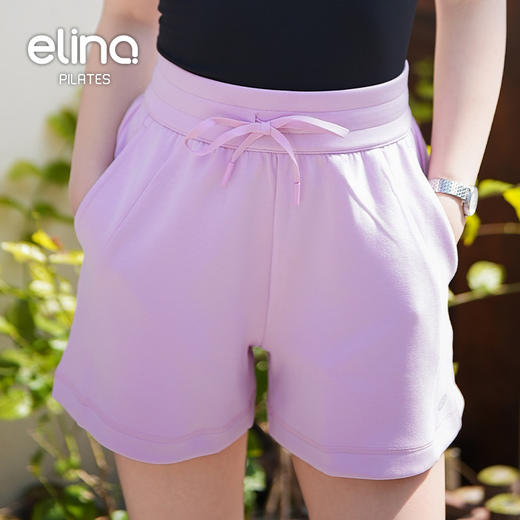 一恋•普拉提 2025春季新款宽松简约瑜伽短裤空气层抽绳运动短裤EAD52025 商品图1