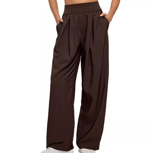 【限时秒】YOGACODE【火树银花系列】春夏新款直筒阔腿裤女高腰显瘦运动长裤DWL115016 商品图3