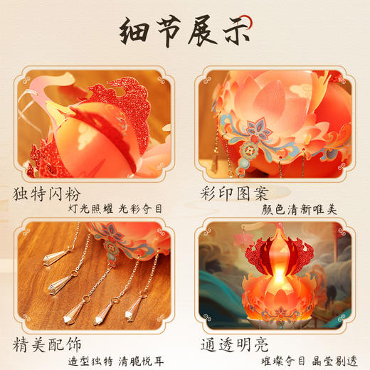 【云福提灯！端午节灯笼】手工非遗蛇年灯笼diy儿童手提发光古风花灯材料包活动。ry 商品图3