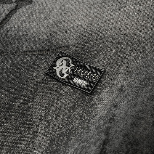 【DPF】大依优型大码做旧短袖T恤男士加肥大码夏季圆领半袖打底衫胖子宽松休闲上衣 商品图4