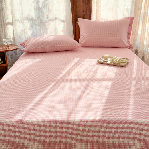 自然醒宽边纯棉老粗布床单单件简约纯棉被单宿舍单人枕套三件套夏季新款JY 商品图6