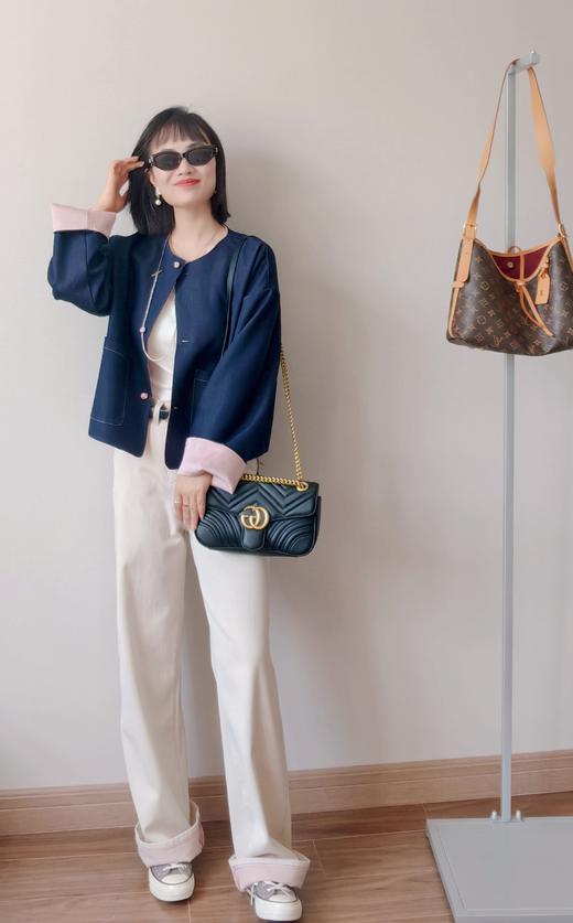 双面穿牛仔提花国风时尚混搭外套 商品图5