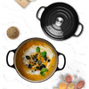 法国进口（Le Creuset）酷彩铸铁锅圆形22cm3.3L哑光黑色（黑珐琅） 商品缩略图3