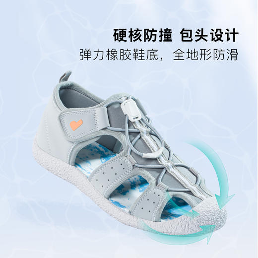 专属EQ- 小蓝羊25夏季亲子儿童凉鞋26-38码透气软底溯溪运动凉鞋防滑沙滩鞋-夏日溯溪鞋 商品图5