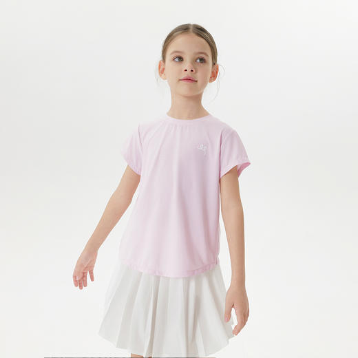 【速干衣】马克珍妮女童高弹透气运动短袖T恤上衣夏装新款550389
 商品图1