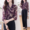 法式时尚雪纺飘带气质上衣，云锦丝荷叶领显瘦百搭衬衣KQL-E324N1408 商品缩略图3