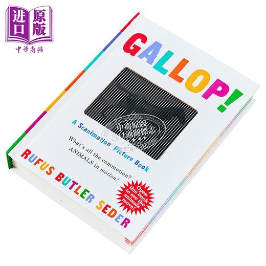 【中商原版】英文原版 视觉书 动物跑起来 Gallop A Scanimation Picture Book 马步 动画效果翻翻书 神奇动画书 光与影视觉 商品图1