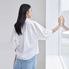 IC 法式气质七分短袖斜门襟衬衫宽松V领上衣休闲百搭衬衣外套女夏 商品缩略图3
