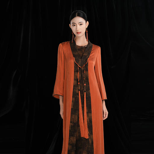 吉祥衣家新中式国风春夏新款高端气质显瘦修身宽松女装春秋序外套 商品图3