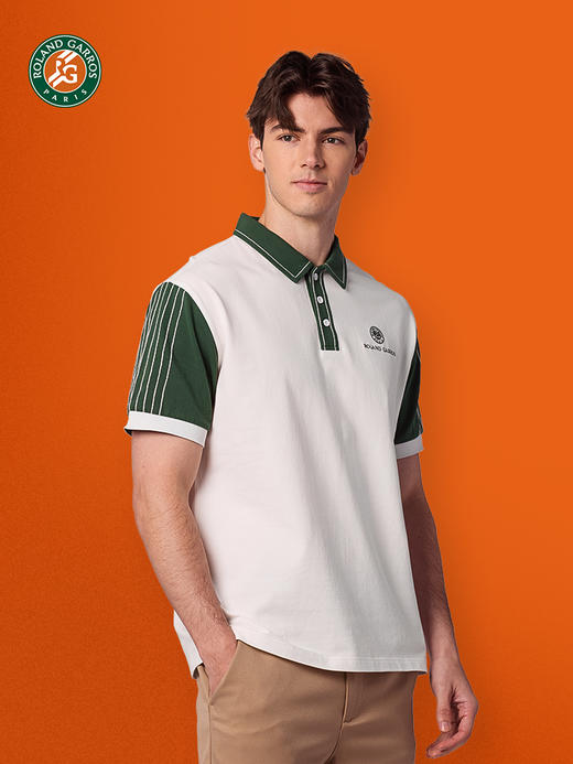 罗兰加洛斯法网网球polo衫短袖撞色T恤男夏季新款时尚网球服上衣 商品图3