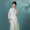 吉祥衣家新中式国风春夏新款高端气质显瘦修身女装琨玉秋霜上衣 商品缩略图0