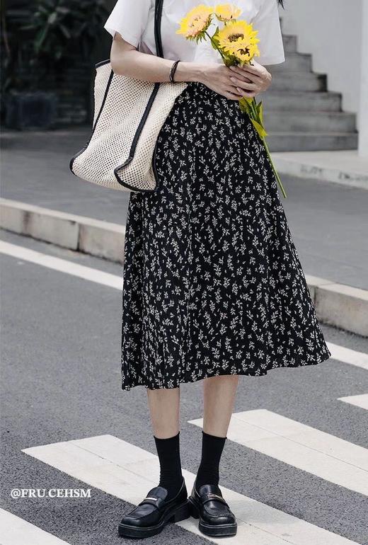 氛围感绝美松紧腰碎花半身裙 商品图7