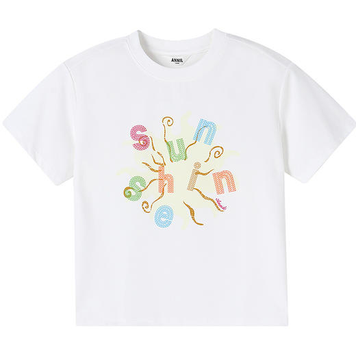 【实体店同款】女童SORONA凉感短袖针织衫夏季新款安奈儿童装AG521663 商品图6