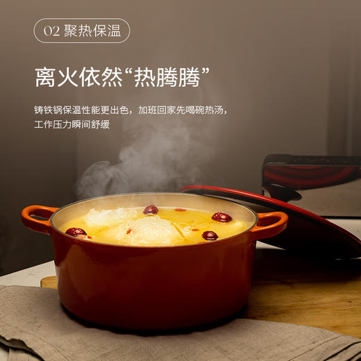 法国进口（Le Creuset）酷彩铸铁锅圆形20cm2.4L经典橘色 商品图4