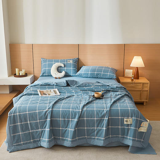 【色织全棉夏凉被】无印风纯棉夏被 A类母婴棉花空调被 水洗棉儿童被子  商品图14