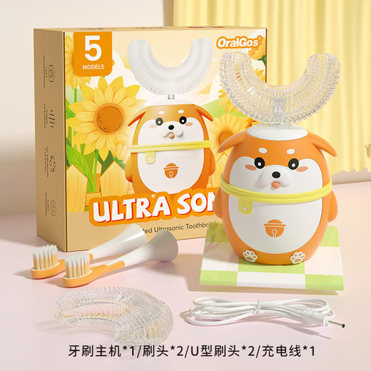 【儿童电动牙刷，软毛护龈，卡通设计】2-7岁儿童电动牙刷 卡通硅胶软毛充电款 清洁护龈 柔软硅胶 轻松充电 清洁更便捷-QQ 商品图5