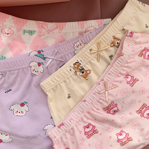 【39.9元/4条装】儿童盒装纯棉内裤草珊瑚5A抗菌男童女童平角内裤 商品图4