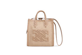 豪麟名鞋CASADEI女包手袋牛皮革+织物3W380棕色