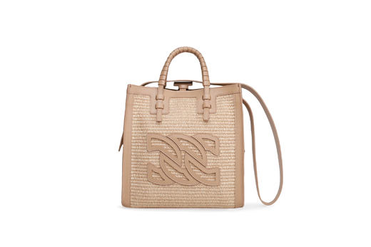 豪麟名鞋CASADEI女包手袋牛皮革+织物3W380棕色 商品图0