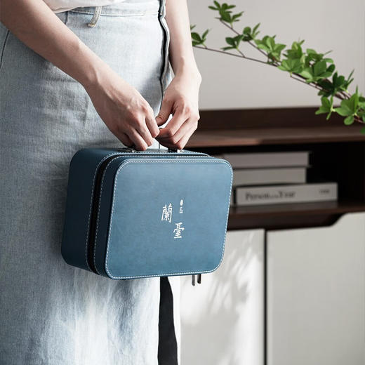 兰台首选 汝窑开片青天釉提梁壶便携茶具泡茶套装 简易功夫茶具旅行 商品图4