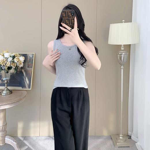 【99元2件】女士夏季鱼骨背心针织棉背心宽肩带背心（带胸垫）【FF25503】 商品图0
