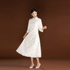吉祥衣家新中式国风春夏新款白色气质显瘦女装春风戏浮生连衣裙 商品缩略图0