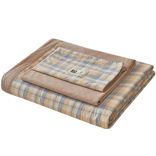 【色织全棉夏凉被】无印风纯棉夏被 A类母婴棉花空调被 水洗棉儿童被子  商品图4