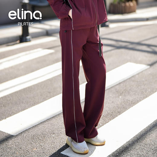 一恋•普拉提 2025春季新款宽松百搭阔腿裤垂坠感时尚工装运动裤EML4185 商品图5