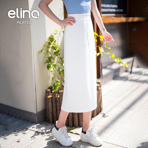 一恋•普拉提 2025春季新款休闲开叉运动裙户外抽绳半身裙EAD52031 商品图1