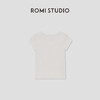 ROMI STUDIO“肤感至上”绵羊毛混纺轻柔弹力圆领短袖T恤RWBWSH1632【发货时效25天】 商品缩略图1