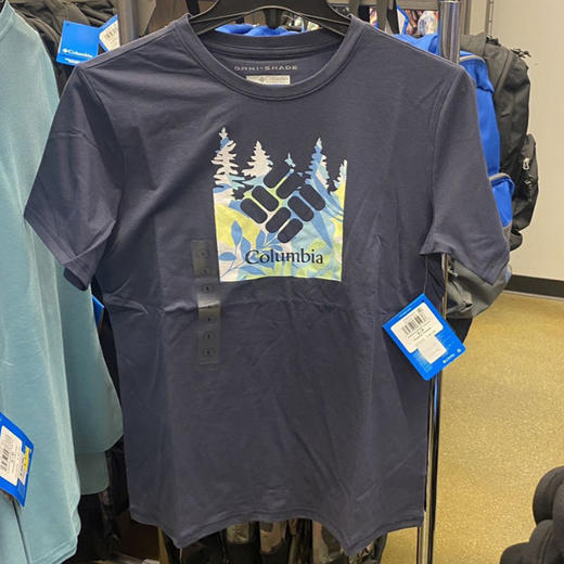 Columbia/哥伦比亚 50UPF 女士户外印花弹力防晒速干圆领短袖T恤 商品图2