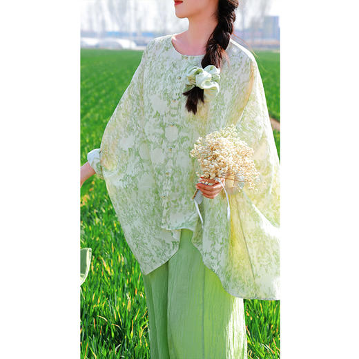 【2026东衣作】新中式上衣（25710172桥下春波-高定款） 商品图4