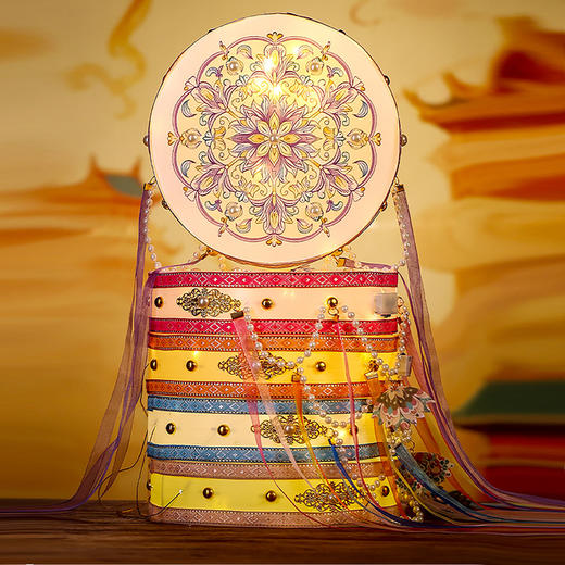 【蛇年端午手工灯笼】diy材料包幼儿园活动儿童宝相花鼓手提发光古风花灯。ry 商品图1