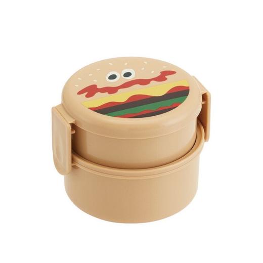 日本进口Skater圆形双层饭盒卡通汉堡 商品图1