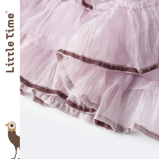 Littletime女童半身裙夏装2025新款儿童网纱公主裙蓬蓬裙中长半裙 商品图3