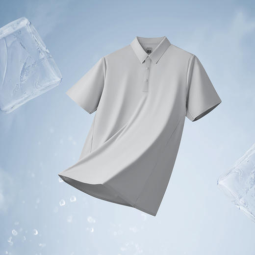 【冰丝】【DZP】大依优型大码短袖POLO衫运动翻领大码夏季商务冰丝弹力上衣休闲半袖体恤男士 商品图1
